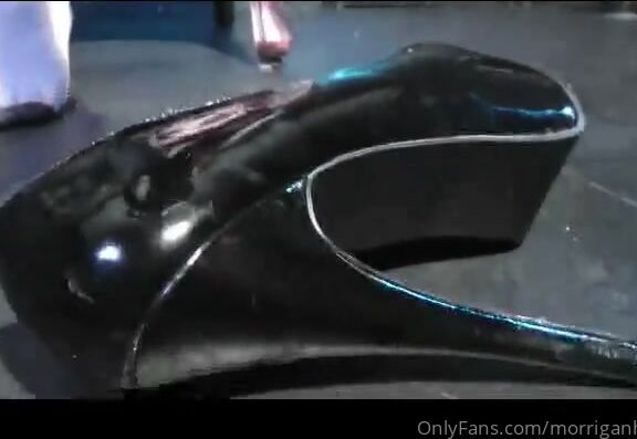 Morriganhel Latex Seamed Stockings And Foot Worship Video Filmed At Murder Mile Studios