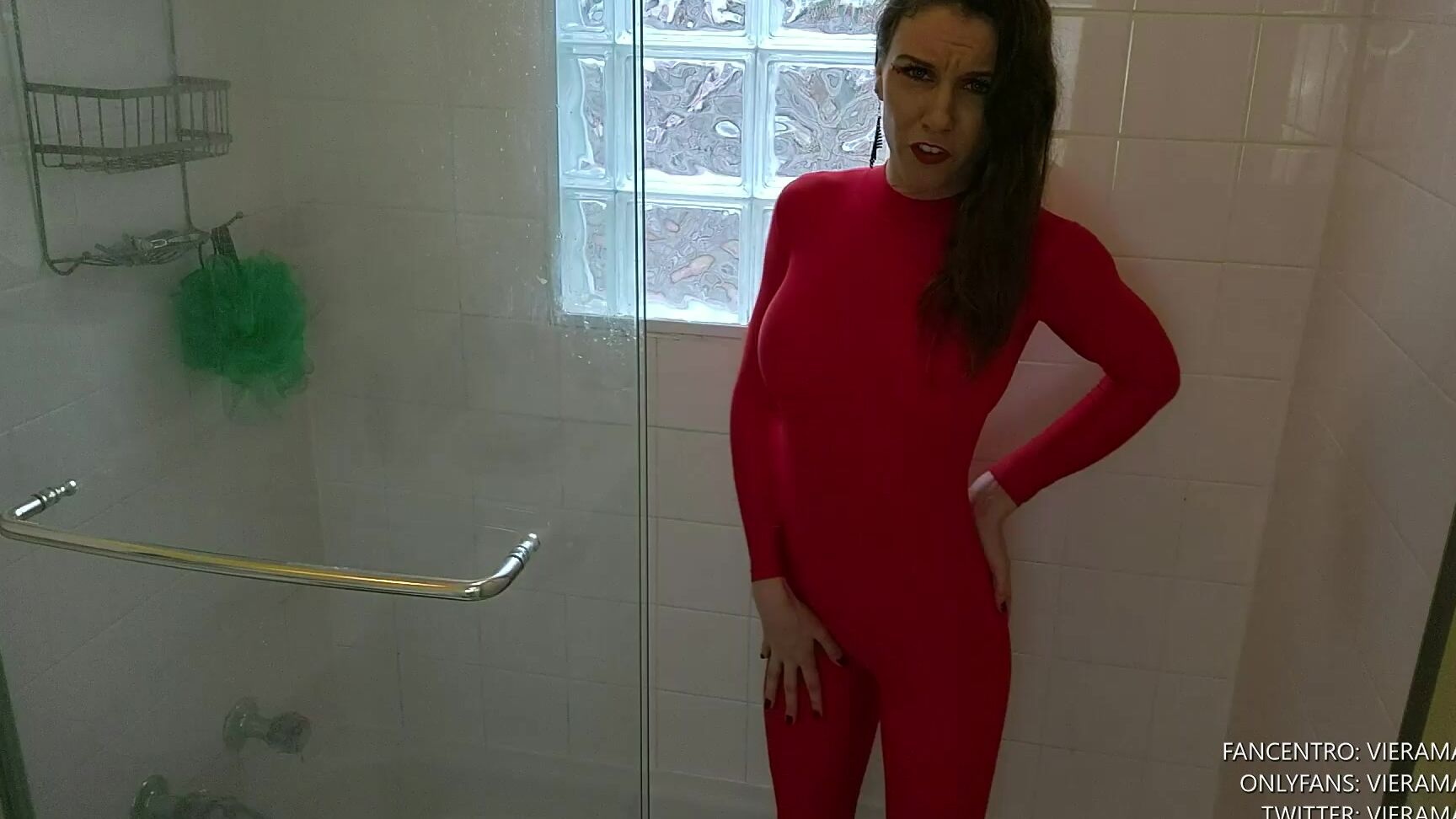 Vieramayxxx Workout And Shower In My Latex Catsuit