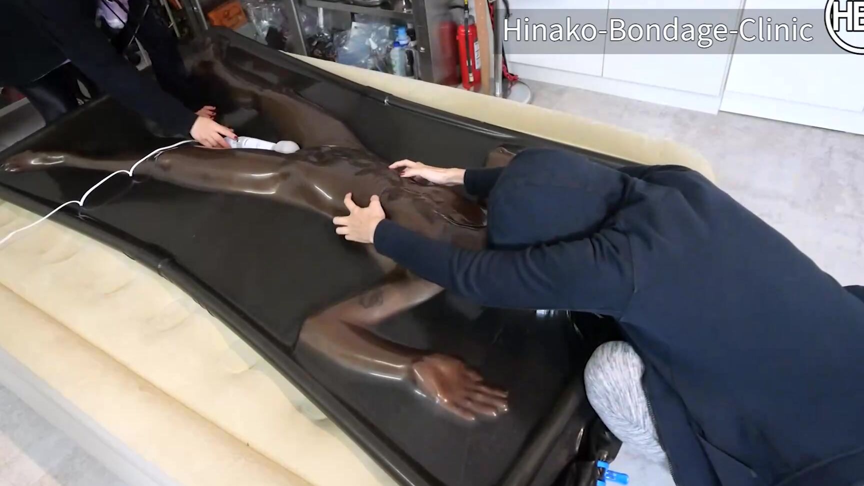 First Time Vacuum Bed User Gets Tickle Tortured By 2 Mistresses