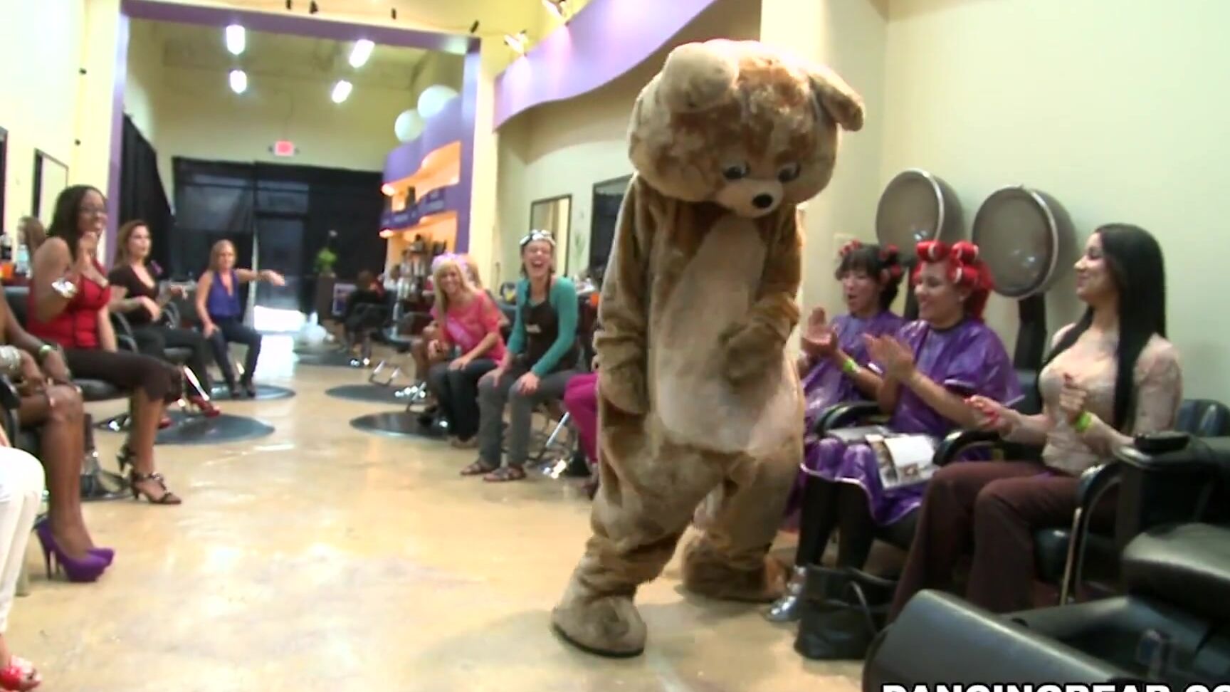 DANCING BEAR - Bachelorette CFNM Party at the Salon with Male Strippers PornHubPremium