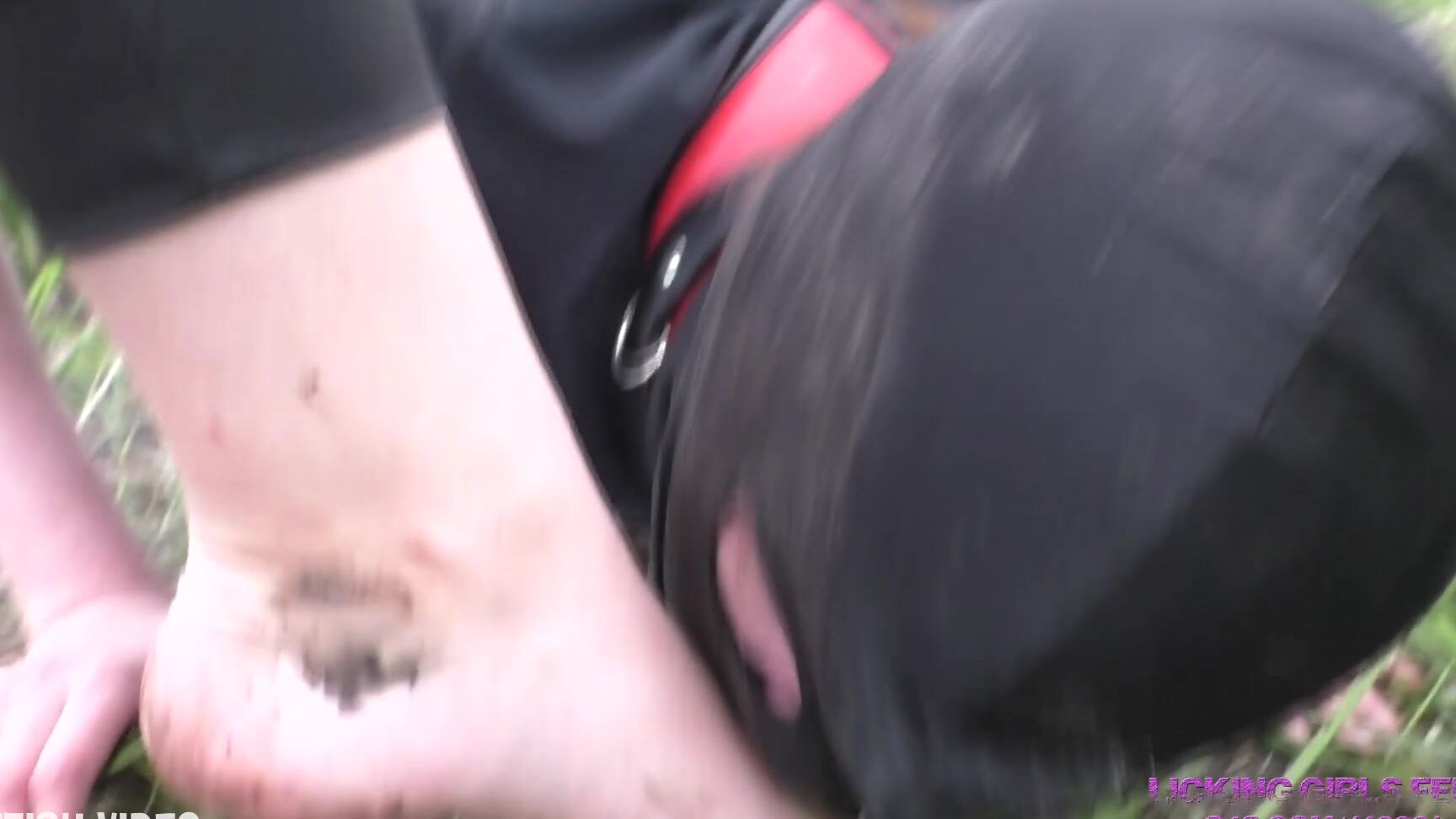 Licking Girls Feet - VALERIA - New slave girl for humiliation - Fresh air, nature and dirty feet Clips4Sale