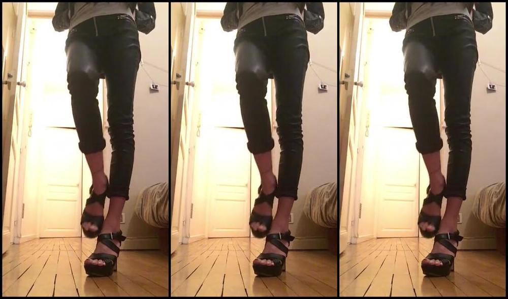 Goddessgaelle Nicknamed Badgaelle Onlyfans Vido De Mes Sandales Talons Noires Minelli Vernis Blanc