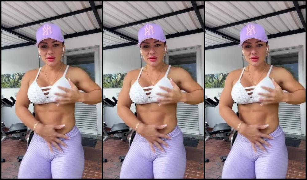 Quadsgoddess Nicknamed Quadsgoddess 08 30 2023 Onlyfans Video Some Muscle Flex In My Purple Leggings V