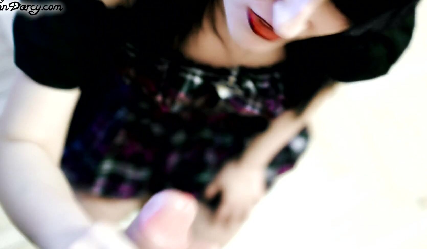 Anndarcy Goth Cumslut Gets Sperm On Her Face And Hair