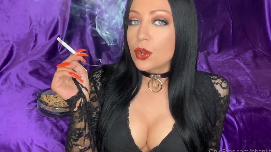 Britteni Bank Aka Bbankfetish Onlyfans Chain Smoking 2 Newport 100S Giving Dark Side Dirty Talk With Black Hair Hardcore Smoking Fetish