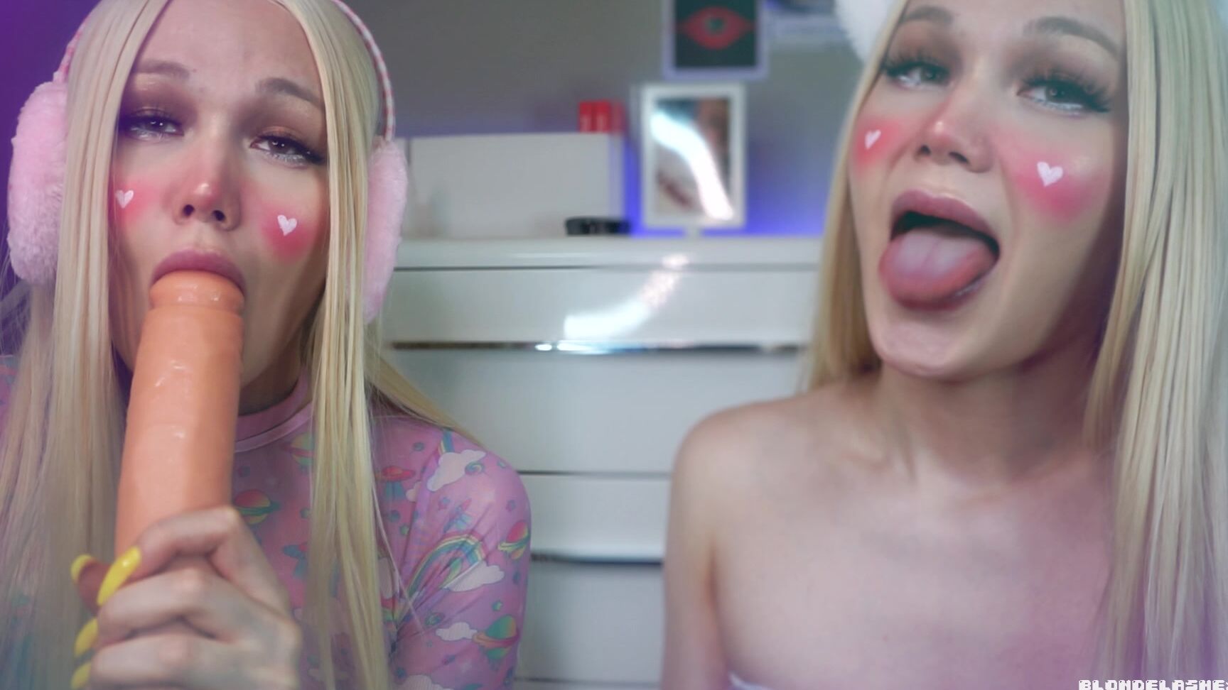 Blowjob, Daddy Roleplay, Dildo Sucking, Role Play, Swallowing / Drooling blondelashes19 twins sloppy bj for daddy ManyVids