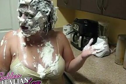Italianlace My First Wet And Messy Cream Pie Video