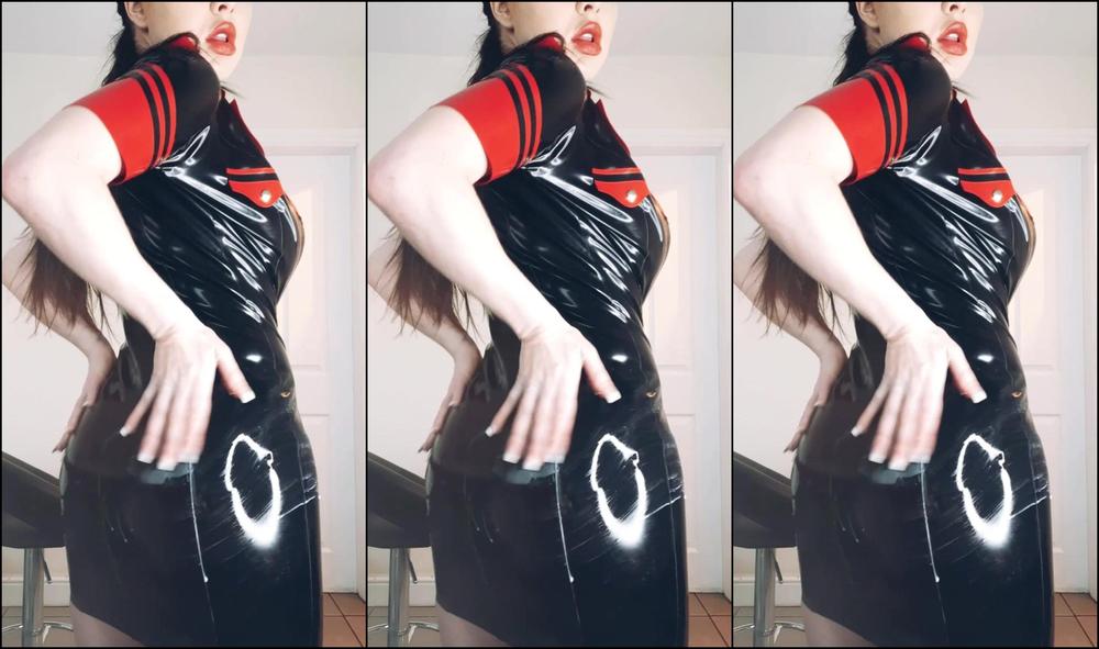 Obey Angelina Police Full Latex Tease