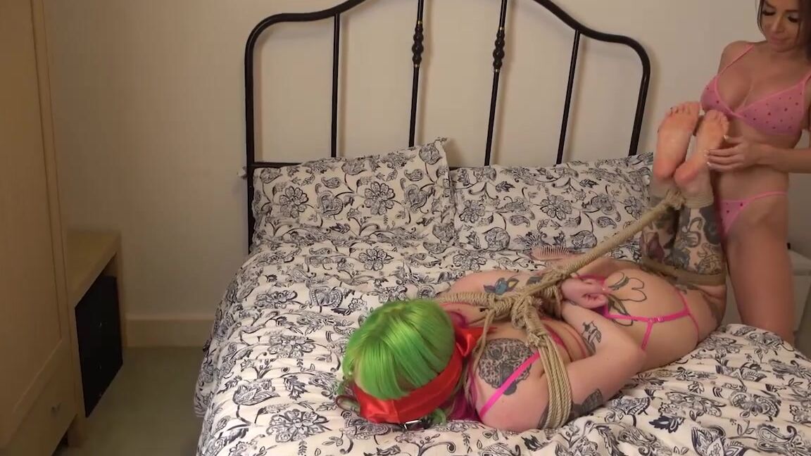 Latina Bondage Mimi Emma Intense Lenghty Hogtied And Ring Gagged Tickling Torment With Oil And Brush Then Roles Reverse Hdp