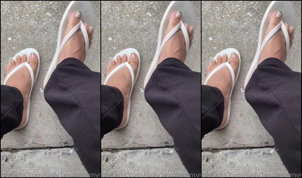 Only Exploremysoles White Flip Flop Tease