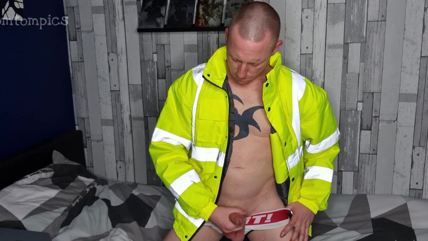 Tomtompics Hi Viz Jacket And My Hard Cock Mins