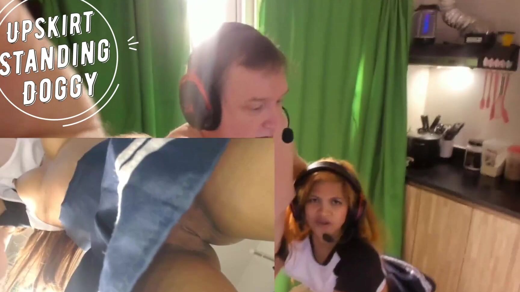 Sexygamingcouple Upskirt View Standing Doggy Style Fucking Little Petite Asian Babe