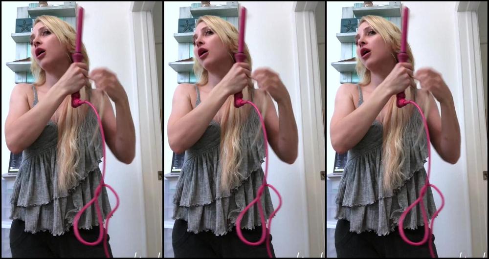 "Alix Lynx" bigtits, blonde, dirtytalking, hairstyles, pornstars Brushing and Curling My Hair manyvids