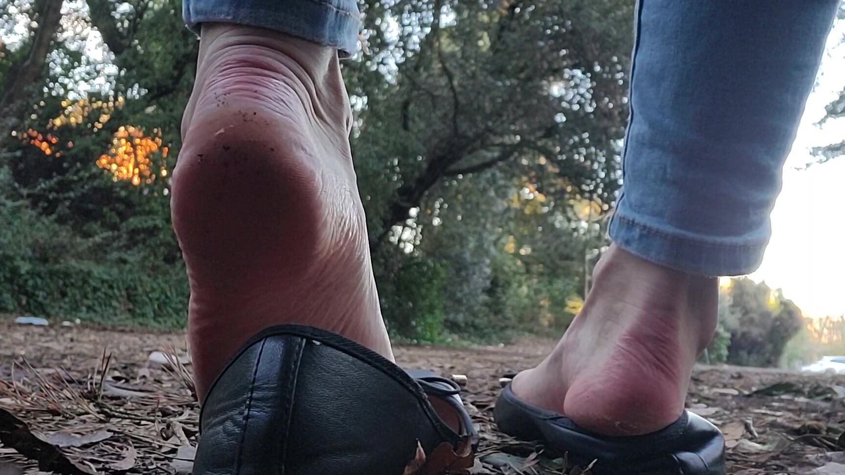 "Goddess Vanessa" ballet flats, foot fetish, shoeplay, soles, unaware giantess Unaware Giantess Ballet Flats Outdoors manyvids