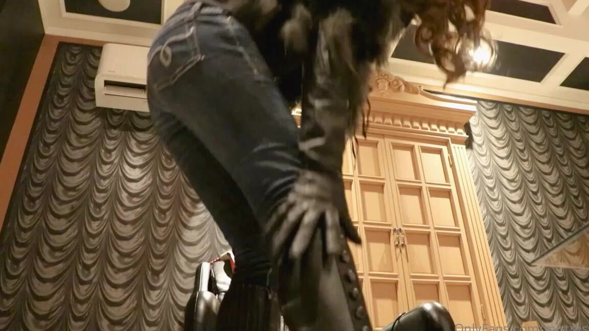 Mistresskira Leather Gloves Image Video Jeans Denim Fetish