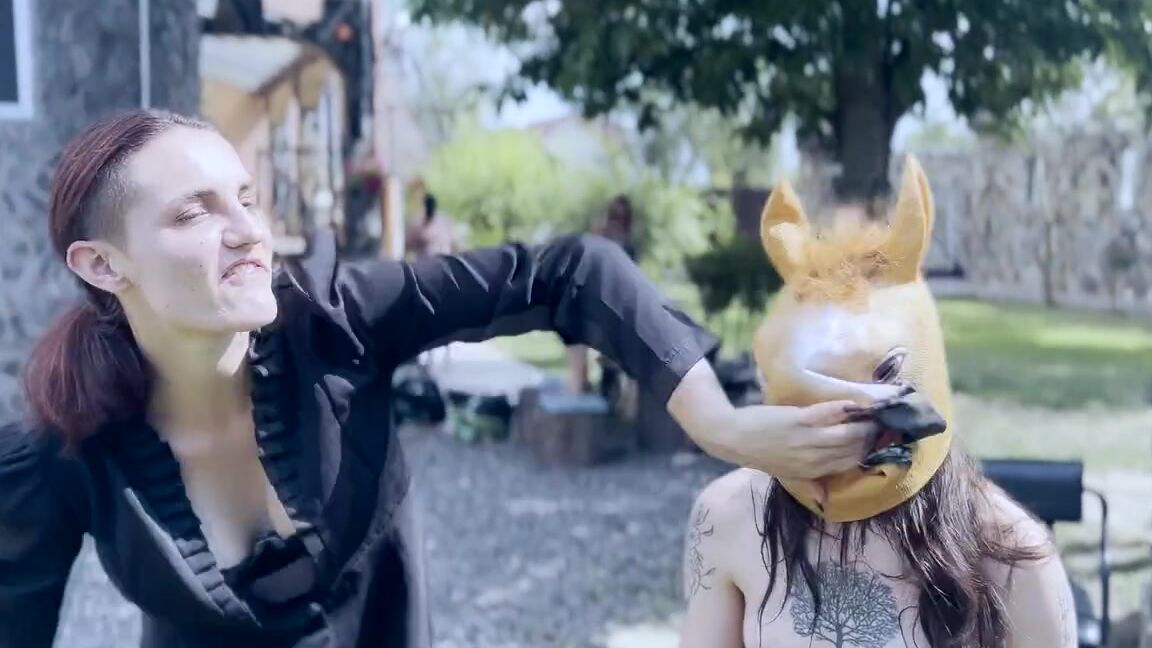 mistress zeida dracula femdomcastle slapping the pussy of the ponygirl lezdom Clips4Sale