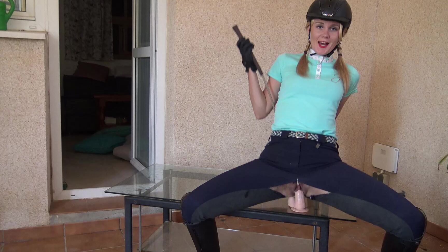 Boots, Clothes Destruction / Burning, Fetish Clothing, Riding, Spanking iviroses equestrian girl dildo riding ripped pant ManyVids