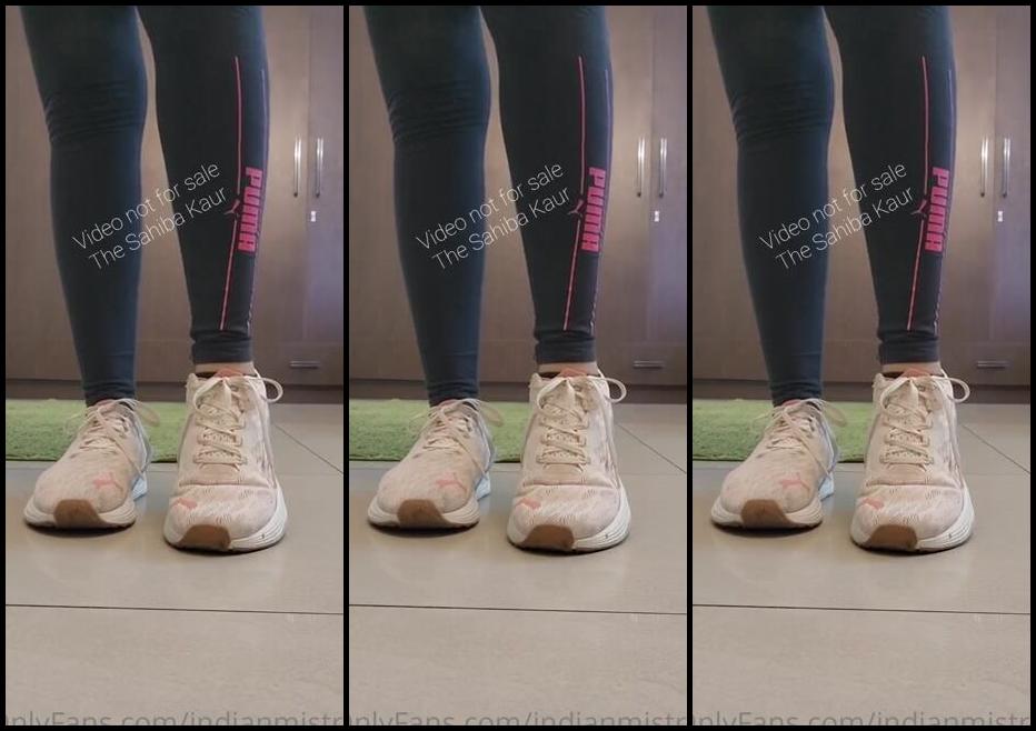 Sahiba Kaur Indian Mistress Onlyfans Pov After Gym Malkins Shoes Socks Nd Track Pants Got Very Sweaty This Is Full Of Verbalp