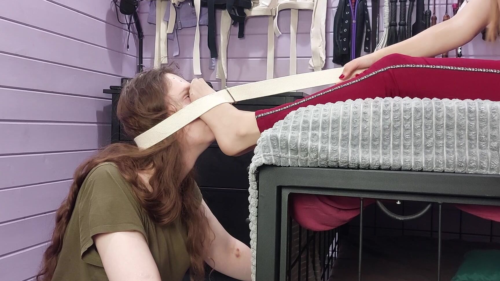 Mistresspriest Footbitch Training With Smelly Nylon Socks