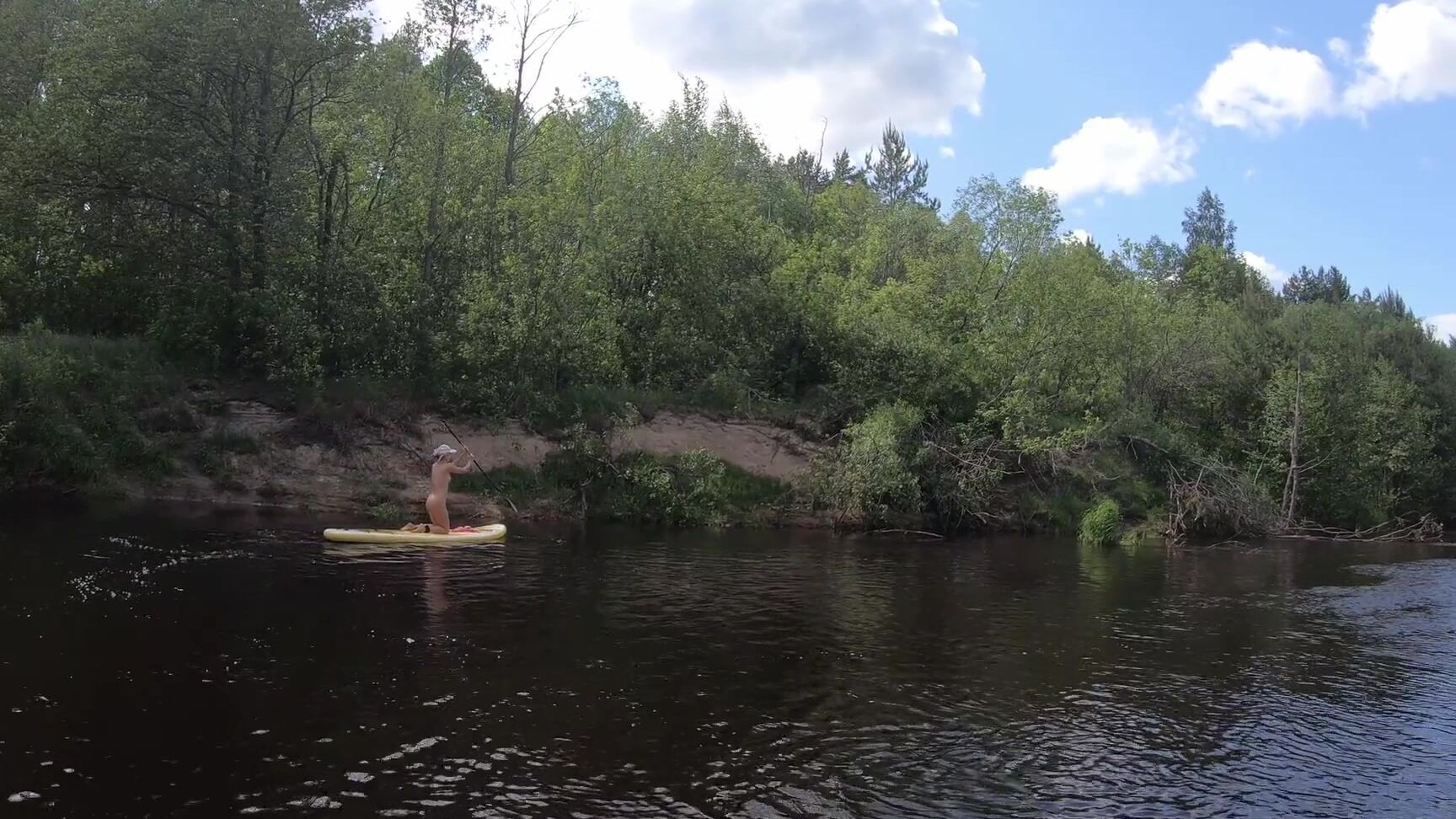 Kristi Exhibition Naked girl on a hiking trip on a SUP board Pornhub