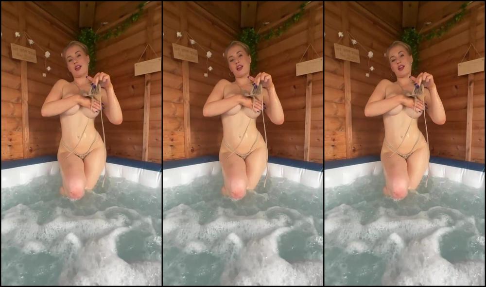 "Aprilmaexox" blonde, hottub, strippers, striptease, wet Hot Tub Striptease manyvids