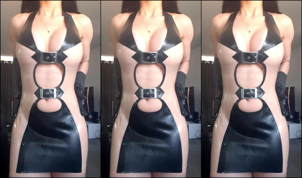 Obey Angelina Latex Cut Out Tease Getting It All Shiny