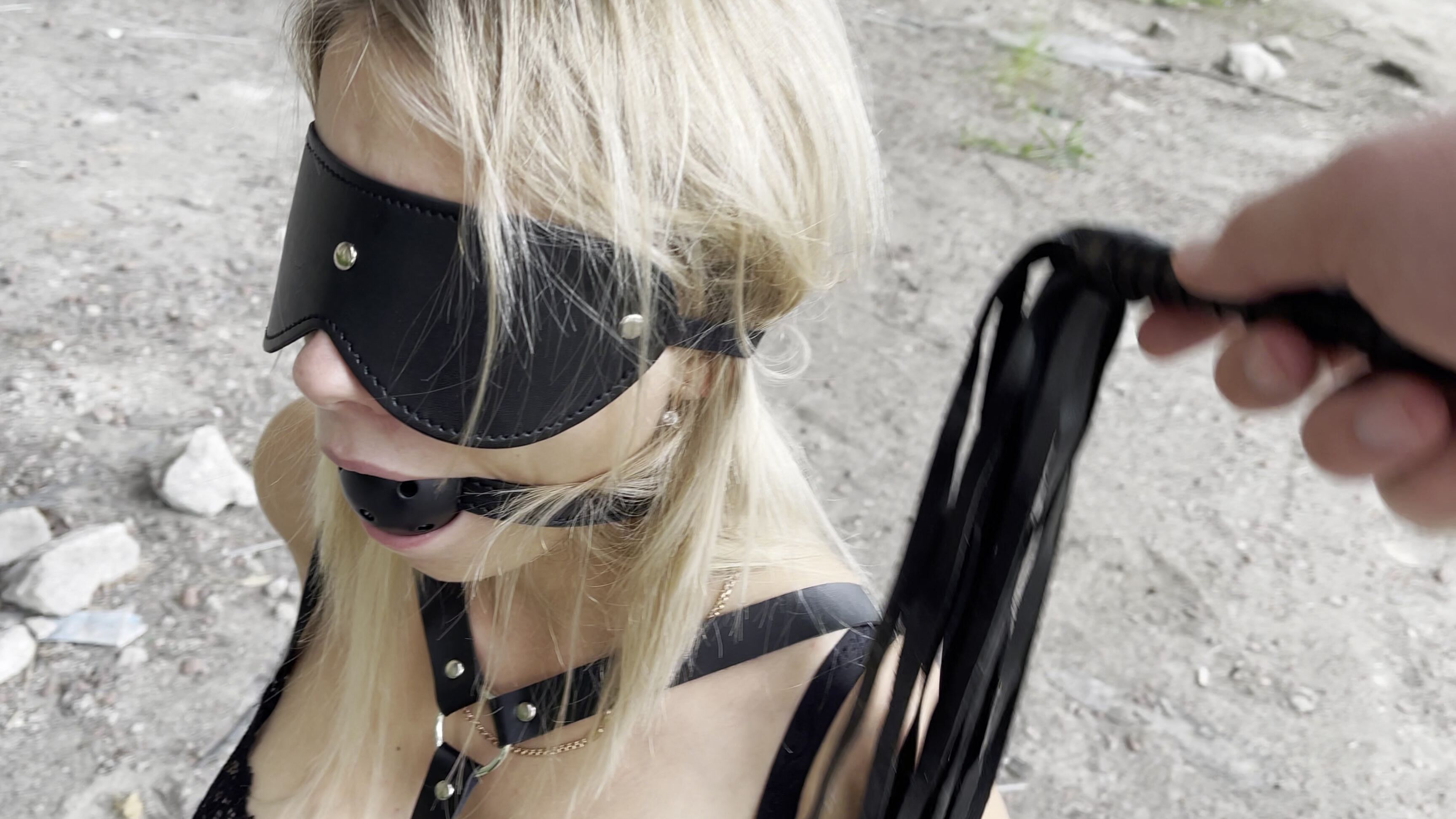 "SweetBlondyVi" bdsm, blowjob, deepthroat, outdoorpublicblowjobs, outdoors BDSM girl sucks my dick outdoors manyvids