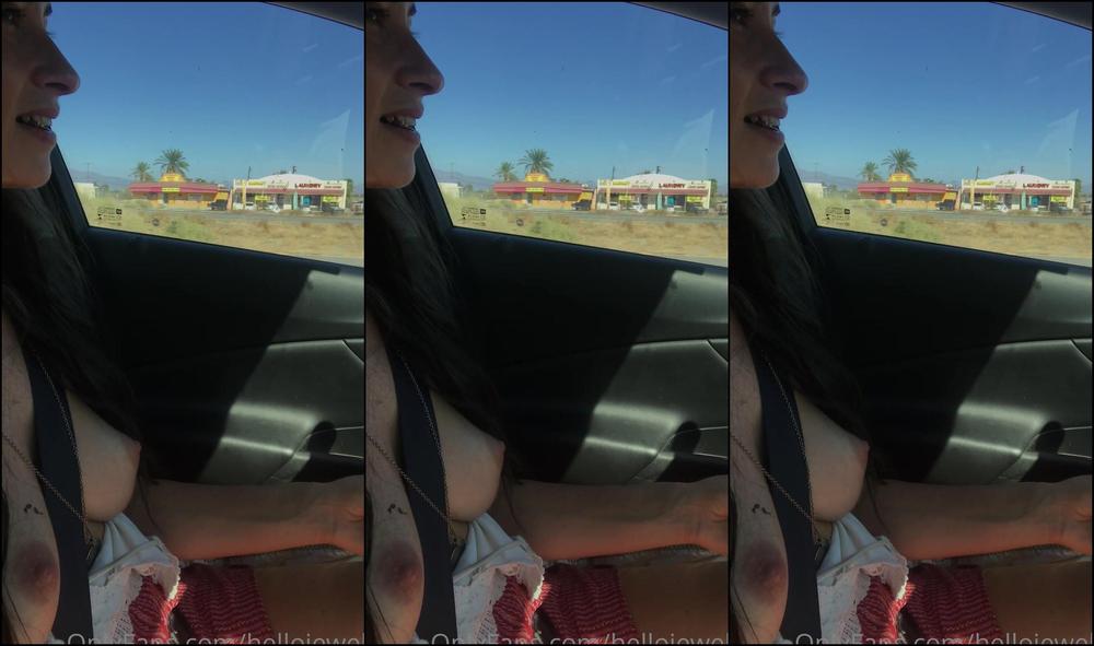 Hellojewels Topless Driving Road Trip Rambles After Several Truck