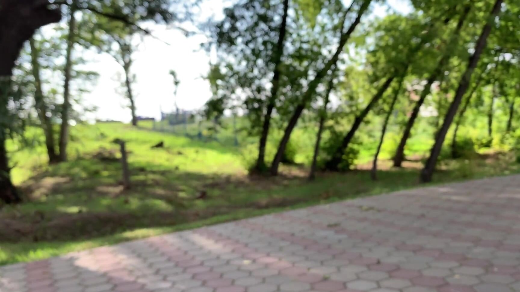 CreamySofy Школьницу спалили в парке! Она гуляет с анальной пробкой и трахает себя вибратором! Pornhub