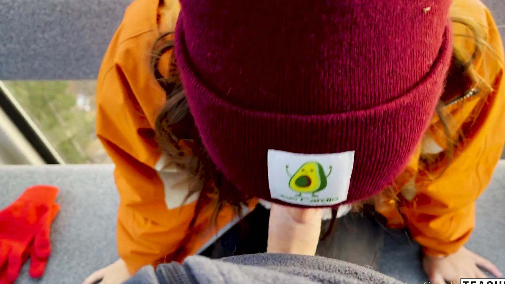 GoldTeachers POV. Naughty stranger seduced me with public blowjob in mountain cableway and begged to cum in mouth Pornhub