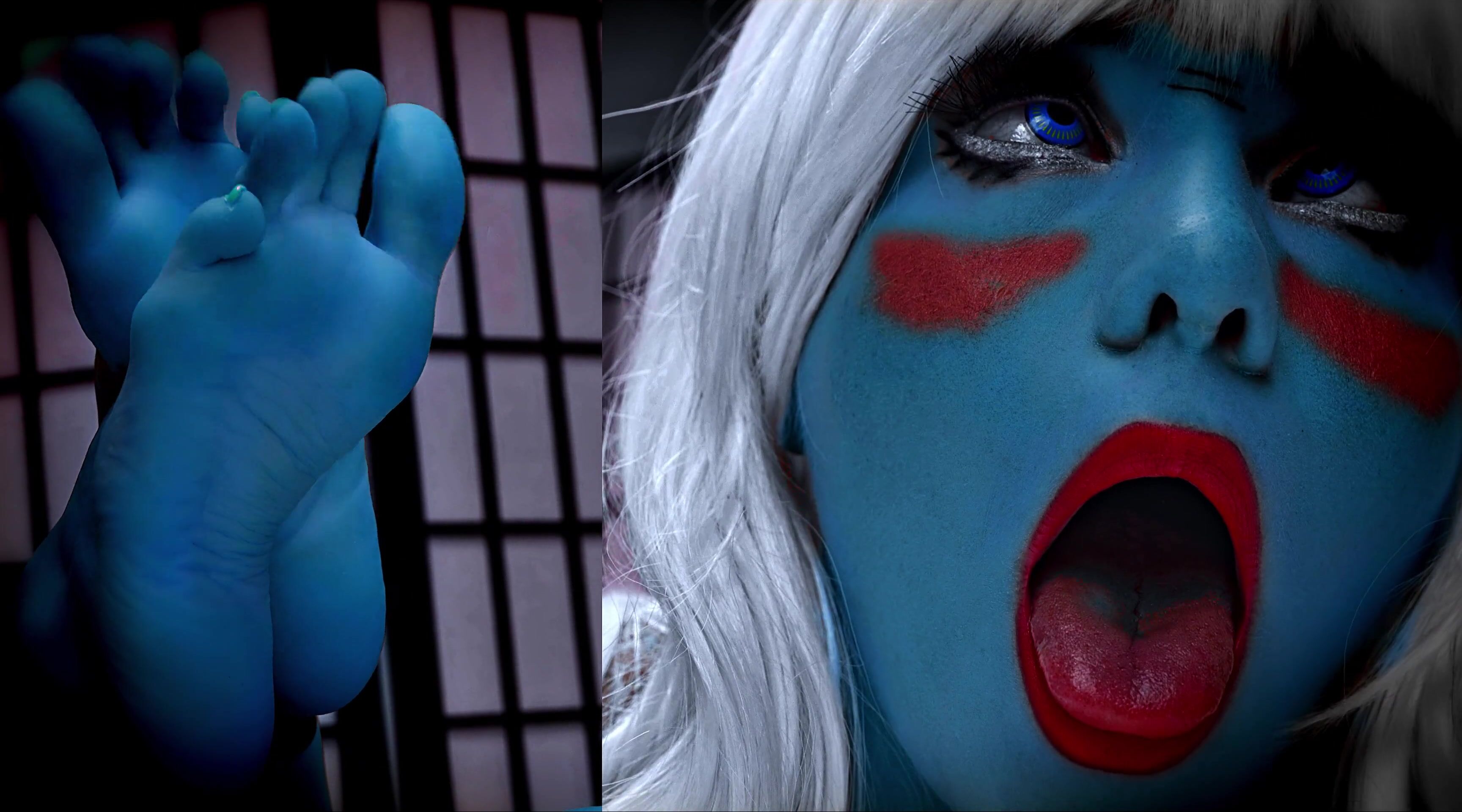 Hentaied Real Life Hentai - JOI - Blue Alien - Red Pussy - Jerk off Instruction - Bondage - Feet Pose_romeroproducer PornHubPremium