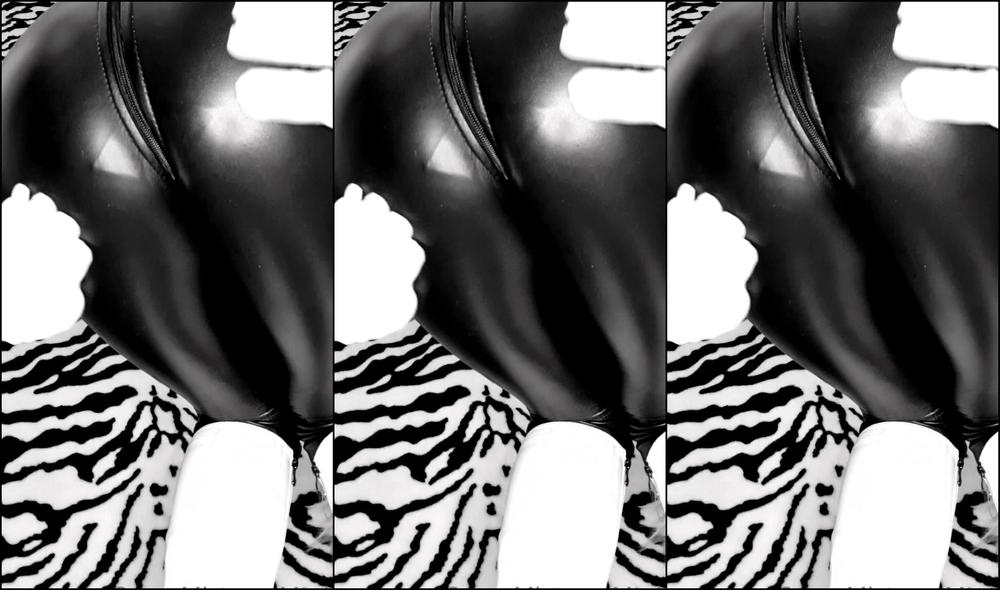 Mistressmarks Clip A Leather Smother Joi Special Monochrome Edition In My Black Leather Catsuit White Leather Op