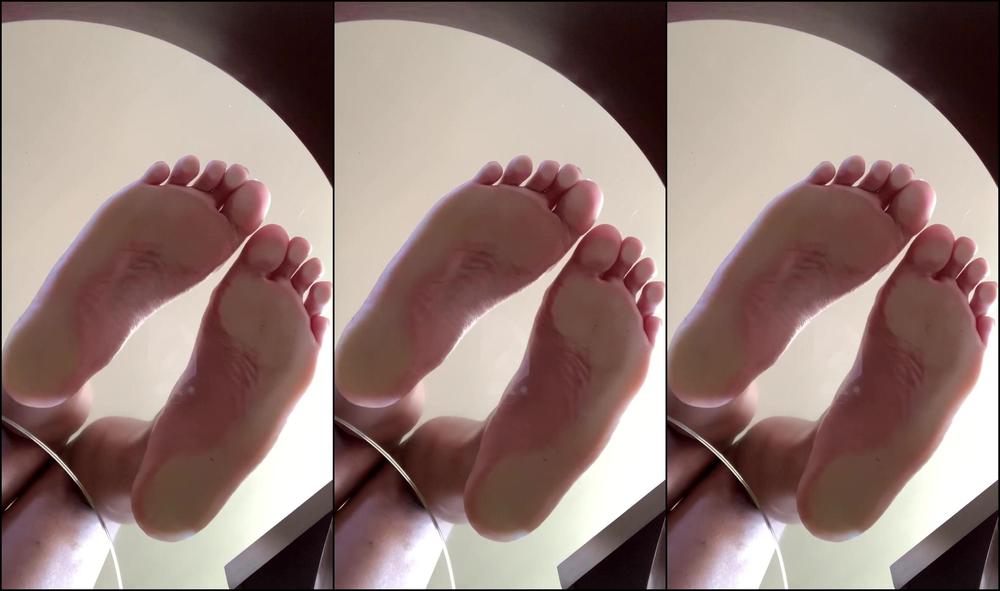 Sugared Soles Sweaty Feet Pressing Against Glass