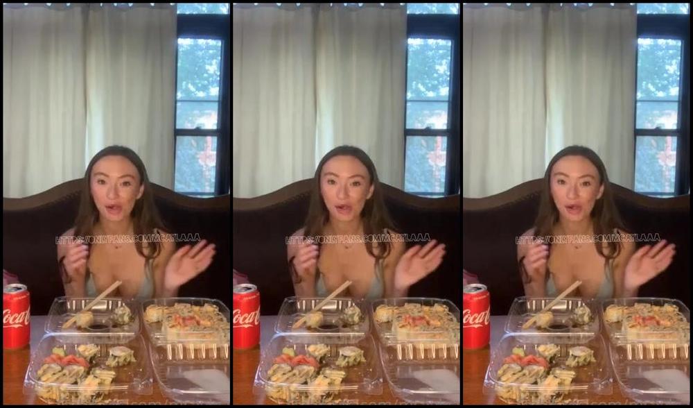 Cayla Bri Nicknamed Caylabri 08 24 2020 Onlyfans Video Sushi Mukbang