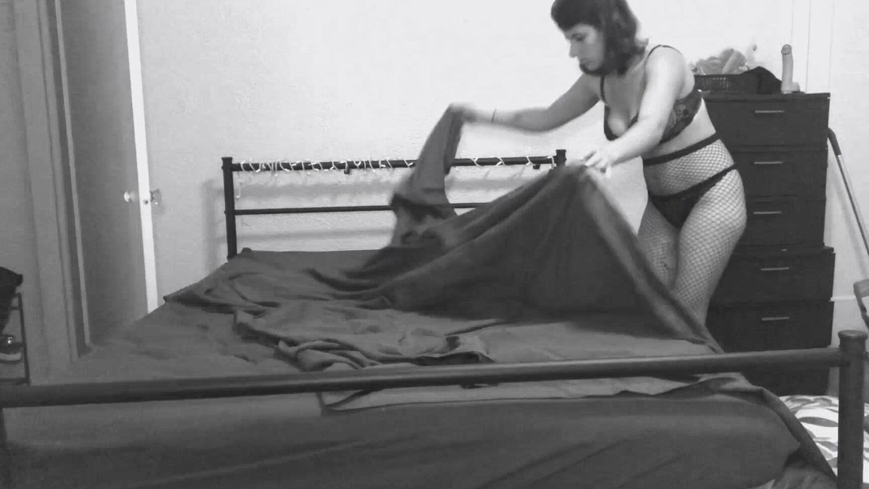 Smilesofsally Cleaning In Fishnets And Heels