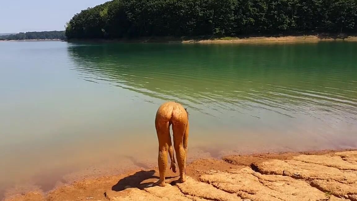 dream4angel total nude mud treatment at volcanic lake Pornhub