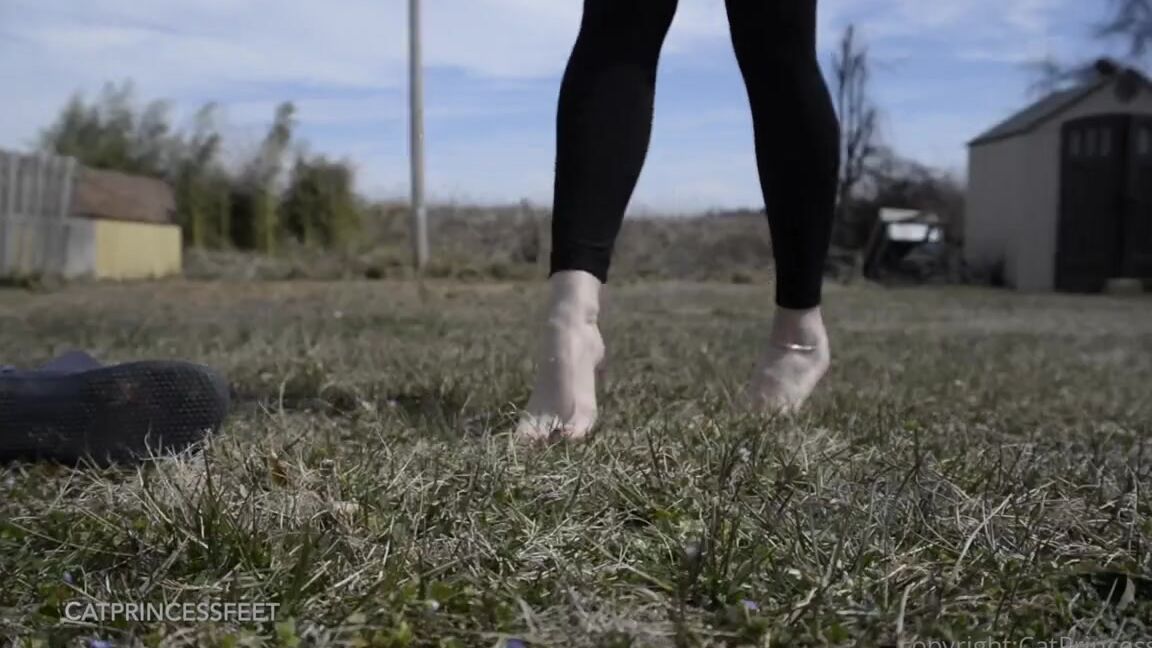 Catprincessfeet Onlyfans Unzip My Boots And Slip Out Of Them Barefoot In The Backyard I Prance Around On Concrete And In T