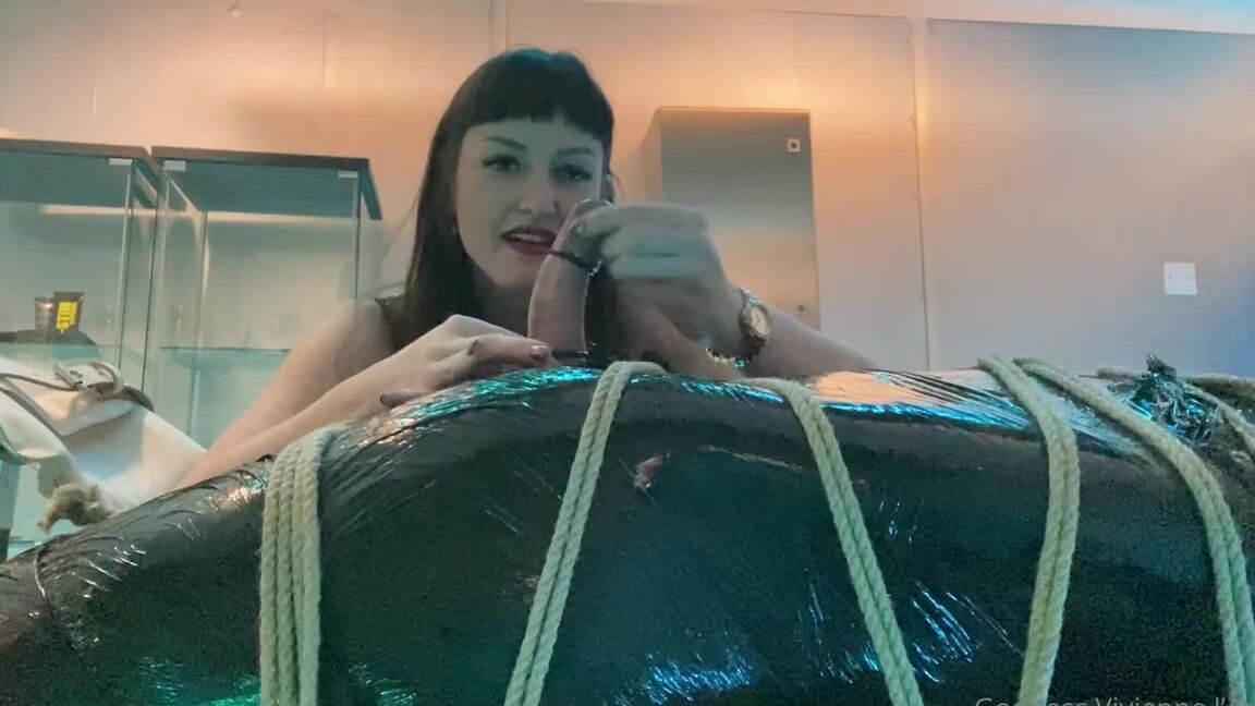 Vivienne L Amour Aka Vlproductionsuk Onlyfans Epic Cum Shot From Yesterday S Encasement Session In Shrink Wrap And Rope This Was Really Intense 1