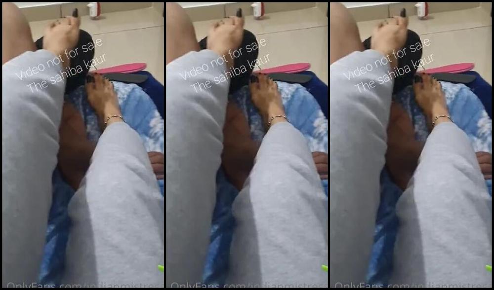 Sahiba Kaur Indian Mistress Onlyfans My Sl T Worshipping My Beautiful Sexy Feet S Cking My Black Toenails Scratching His Dirty Backp
