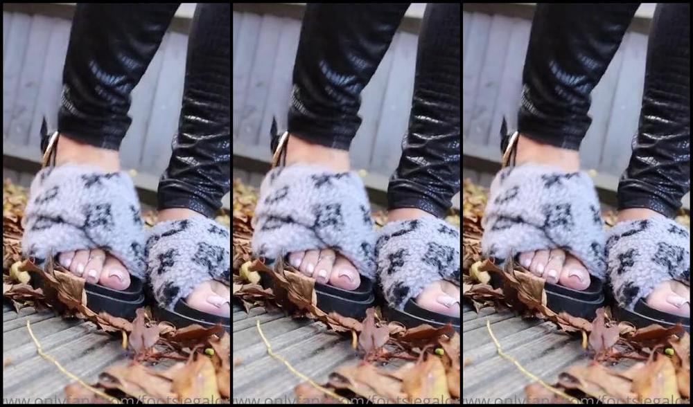 Footsiegalore Onlyfans These Are Like The Cutest Slides With Like A Fluffy Blanket Keeping My Feet Warm I Ve Been Going