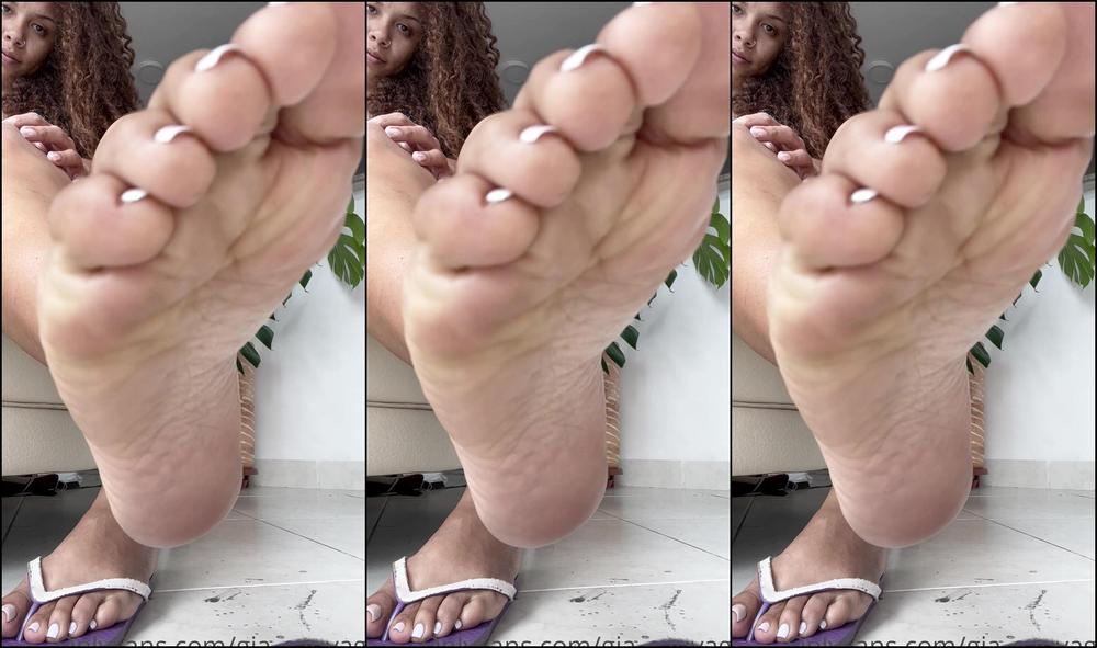 Gia Sauvage Flip Flops Tease