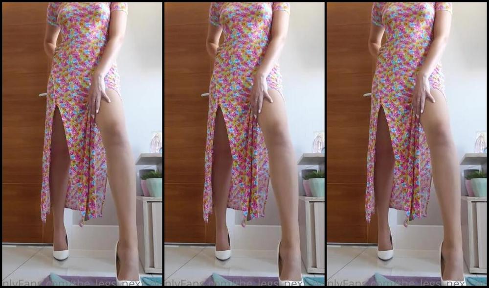The Legs Next Door Nicknamed The Legs Next Door Onlyfans Love This Summer Split Dress And Thigh Highs And I Know You Will Love Seeing Me Flash Those Lac