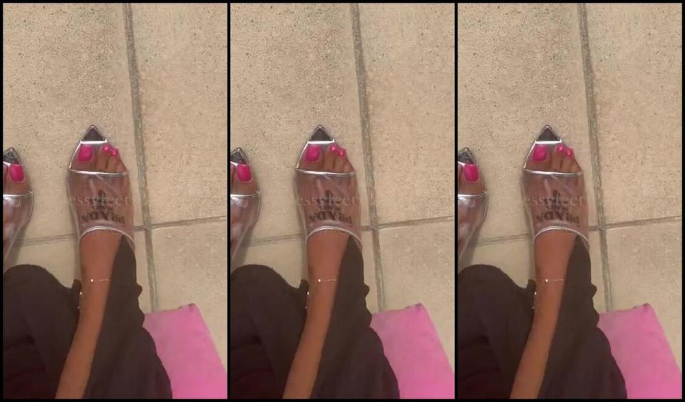 Jessyfeetparis75 Onlyfans My Prada Heels By The Pool Free Video