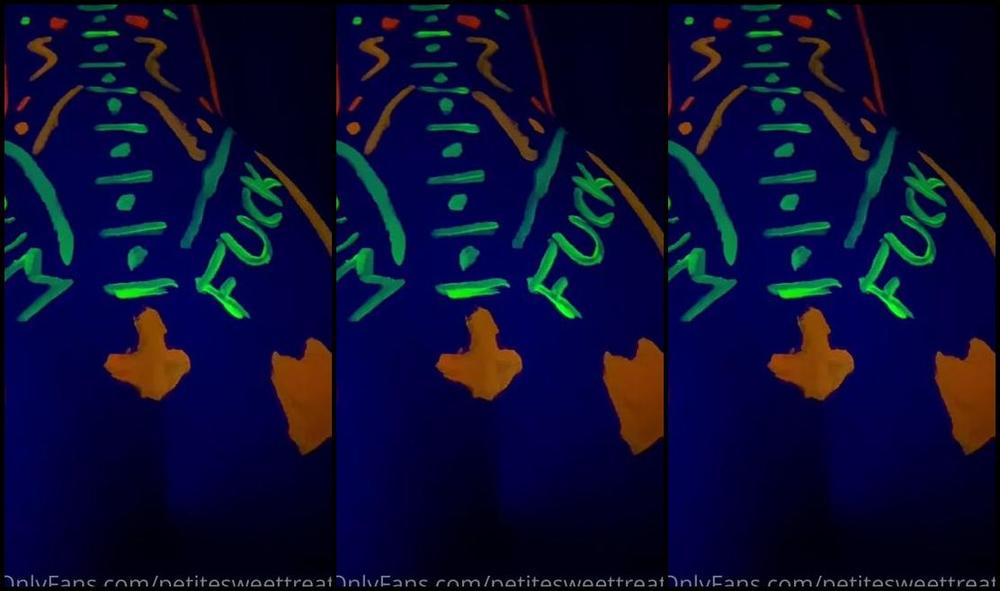 Petitesweettreatx 09 18 2022 Onlyfans Video Doggy Style With A Blacklight And Uv Paint Was Interesting Thats For Sure