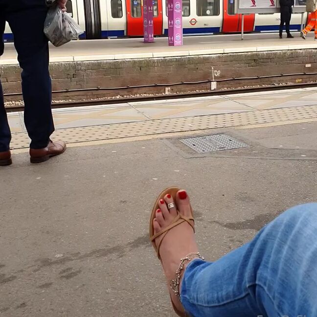 Feetbysherri Onlyfans Train Platform Tease