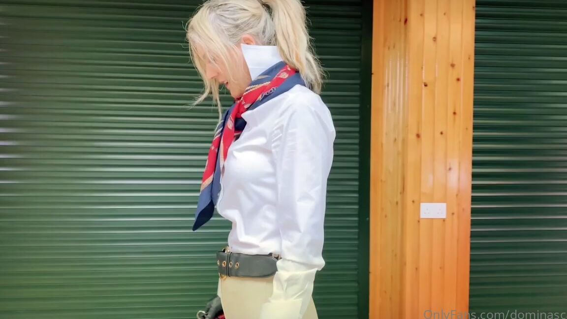 Miss Scarlet At the Manor stables POV clip Clips4Sale