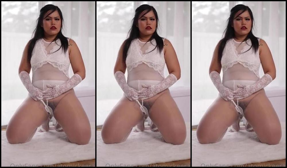 Atomickeerati Onlyfans Sheer White Lingerie With Sheer White Pantyhose Do You Like Me In White Yqv