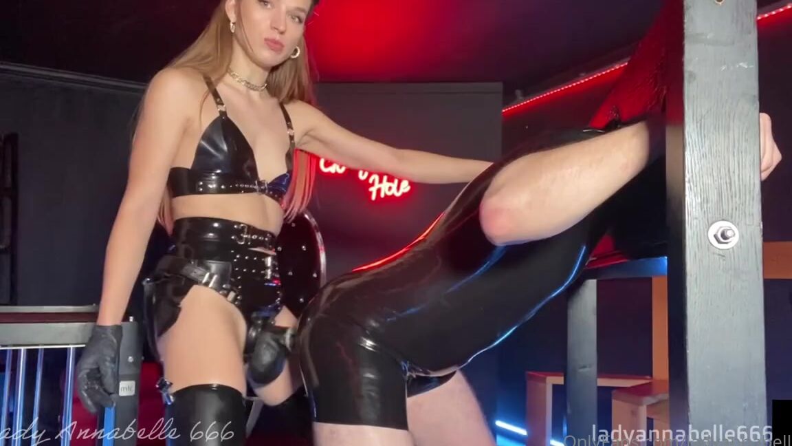 Ladyannabelle666 Onlyfans My Latex Slave Got Fucked Hard Held Down With Stocks Like A Real Prisoner I Love To Use My Bbc