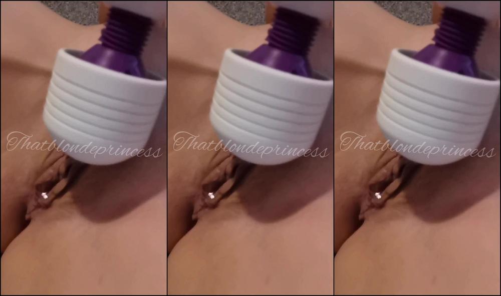 "Thatblondeprincess" hitachi, milf, amateur, vibrator Wand squirt manyvids