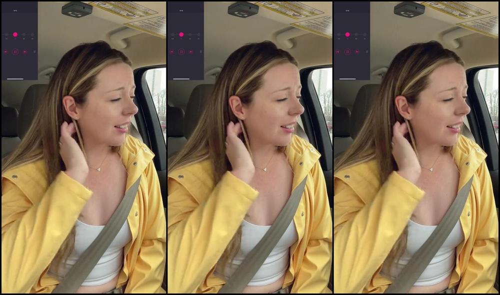 Nadia Foxx Thankful For My Raincoat Cuz My Pussy Is Pouring Rainy Day Starbucks Drive Thru With My Lush 647E2A9542A07